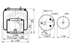 Burduf suspensie pneumatica Contitech AIR Spring 6435 N P01