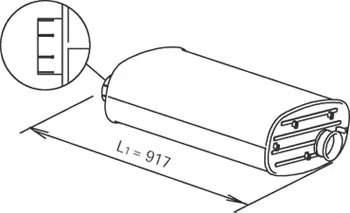 Amortizor zgomot mijloc/spate Dinex 64378