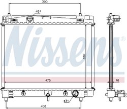 Radiator racire motor Nissens 64682