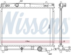 RADIATOR RACIRE MOTOR NISSENS 646859 - Compatibil cu DAIHATSU, TOYOTA
