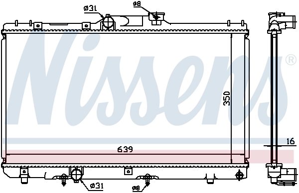 RADIATOR RACIRE MOTOR NISSENS 64868A - Compatibil cu TOYOTA