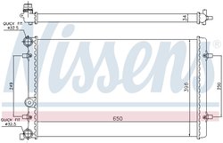 RADIATOR RACIRE MOTOR NISSENS 65011 - Compatibil cu AUDI, SEAT, VW