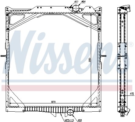 Radiator racire motor Nissens 65462A
