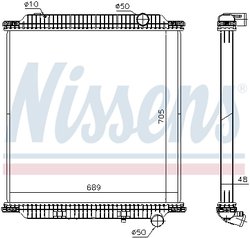 RADIATOR RACIRE MOTOR NISSENS 654760 - Compatibil cu RENAULT TRUCKS, VOLVO