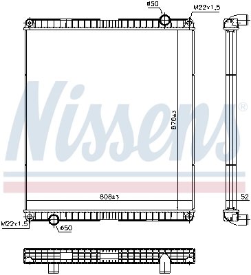 RADIATOR RACIRE MOTOR NISSENS 65483 - Compatibil cu VOLVO
