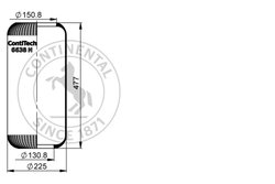 Burduf suspensie pneumatica Contitech AIR Spring 6638 N