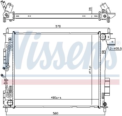 Radiator racire motor Nissens 666205