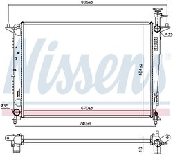 RADIATOR RACIRE MOTOR NISSENS 666225 - Compatibil cu KIA