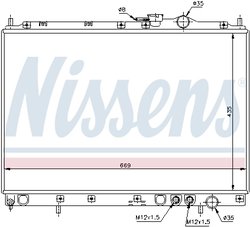 Radiator racire motor Nissens 66628