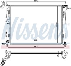 Radiator racire motor Nissens 66674