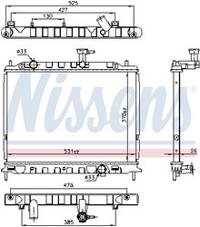Radiator racire motor Nissens 66666