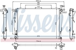 RADIATOR RACIRE MOTOR NISSENS 66781 - Compatibil cu KIA