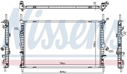 RADIATOR RACIRE MOTOR NISSENS 66861 - Compatibil cu FORD