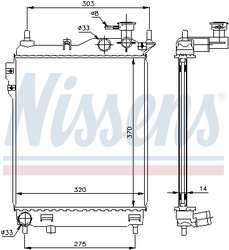Radiator racire motor Nissens 67093