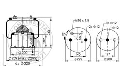 Burduf suspensie pneumatica Contitech AIR Spring 6711 N P02