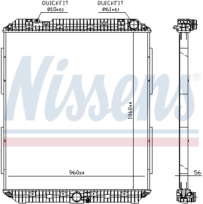 Radiator racire motor Nissens 671760
