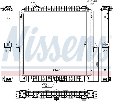 Radiator racire motor Nissens 67192