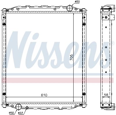 Radiator racire motor Nissens 67220A