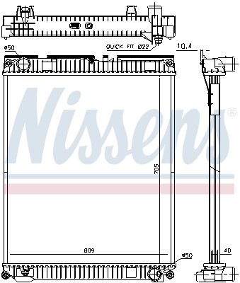 Radiator racire motor Nissens 67227