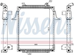 RADIATOR RACIRE MOTOR NISSENS 67245 - Compatibil cu RENAULT TRUCKS