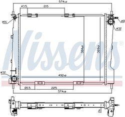 RADIATOR RACIRE MOTOR NISSENS 67284 - Compatibil cu RENAULT