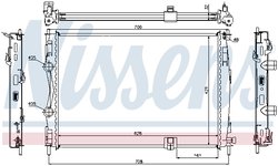 RADIATOR RACIRE MOTOR NISSENS 67361 - Compatibil cu NISSAN