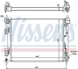 Radiator racire motor Nissens 675002