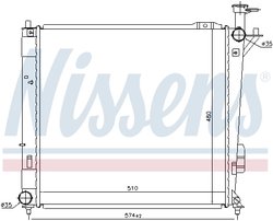 Radiator racire motor Nissens 67518