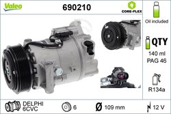 COMPRESOR CLIMATIZARE VALEO 690210 - Compatibil cu CHEVROLET, OPEL, VAUXHALL