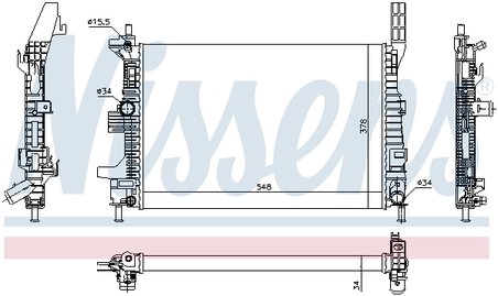 RADIATOR RACIRE MOTOR NISSENS 69238 - Compatibil cu FORD