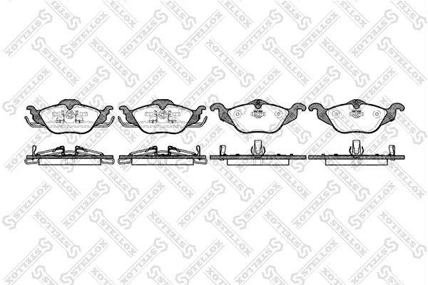 Set placute frana Stellox 695 002B-SX