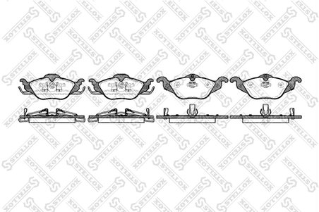 Set placute frana Stellox 695 002B-SX