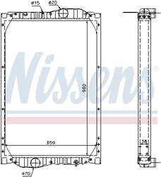 RADIATOR RACIRE MOTOR NISSENS 69604A - Compatibil cu NEOPLAN, SOLARIS