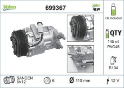 COMPRESOR CLIMATIZARE VALEO 699367 - Compatibil cu OPEL, SUBARU, SUZUKI, VAUXHALL