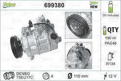 COMPRESOR CLIMATIZARE VALEO 699380 - Compatibil cu AUDI