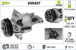 COMPRESOR CLIMATIZARE VALEO 699497 - Compatibil cu DACIA, NISSAN