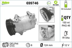 COMPRESOR CLIMATIZARE VALEO 699746 - Compatibil cu NISSAN, RENAULT