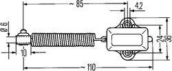COMUTATOR, LAMPA FRANA HELLA 6DD 001 551-011 - Piesa auto compatibila cu mai multe marci