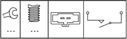 COMUTATOR ACTIONARE AMBREIAJ (TEMPOMAT) HELLA 6DD 008 622-701 - Compatibil cu AUDI, SEAT, SKODA, VW