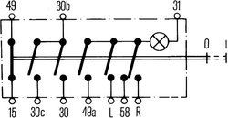 Comutator  lumini de avarie HELLA 6HF 002 372-041