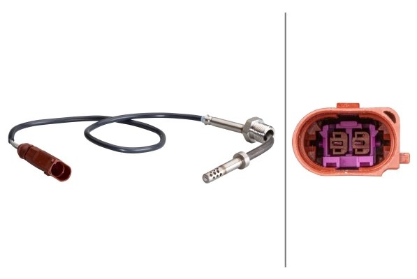 SENZOR TEMPERATURA GAZE EVACUARE HELLA 6PT 010 376-151 - Compatibil cu AUDI, SEAT, SKODA, VW