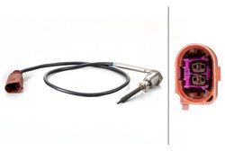 SENZOR TEMPERATURA GAZE EVACUARE HELLA 6PT 014 494-691 - Compatibil cu AUDI, VW
