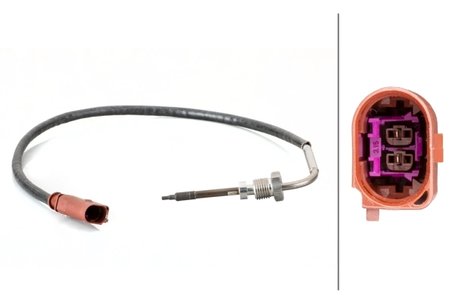 SENZOR TEMPERATURA GAZE EVACUARE HELLA 6PT 014 495-061 - Compatibil cu SEAT, SKODA, VW