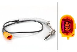 SENZOR TEMPERATURA GAZE EVACUARE HELLA 6PT 014 495-071 - Compatibil cu SEAT, SKODA, VW