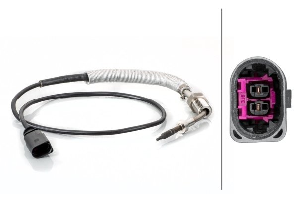 SENZOR TEMPERATURA GAZE EVACUARE HELLA 6PT 014 495-081 - Compatibil cu SEAT, SKODA, VW