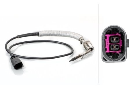 SENZOR TEMPERATURA GAZE EVACUARE HELLA 6PT 014 495-081 - Compatibil cu SEAT, SKODA, VW