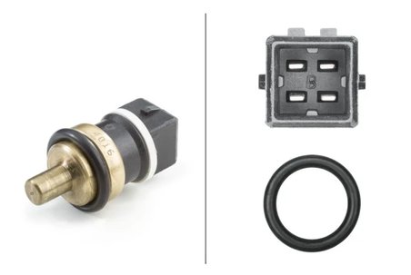 SENZOR TEMPERATURA LICHID RACIRE HELLA 6PT 358 058-201 - Compatibil cu AUDI, SEAT, SKODA, VW