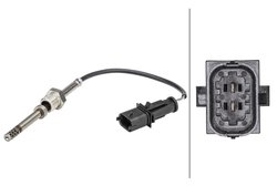 Senzor temperatura gaze evacuare HELLA 6PT 358 181-181