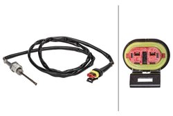 Senzor temperatura gaze evacuare HELLA 6PT 358 181-381