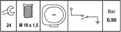 SENZOR PRESIUNE ULEI HELLA 6ZL 003 259-721 - Piesa auto compatibila cu mai multe marci